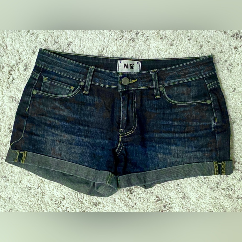 Paige low rise Cuffed Jean Shorts | sz 25